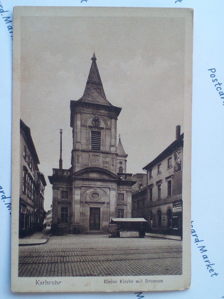 /Germany/DE_place_19xx_Karlsruhe, Kleine Kirche mit Brunnen.jpg